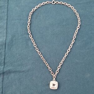 925 Silver Chain Necklace with Cz Pendant